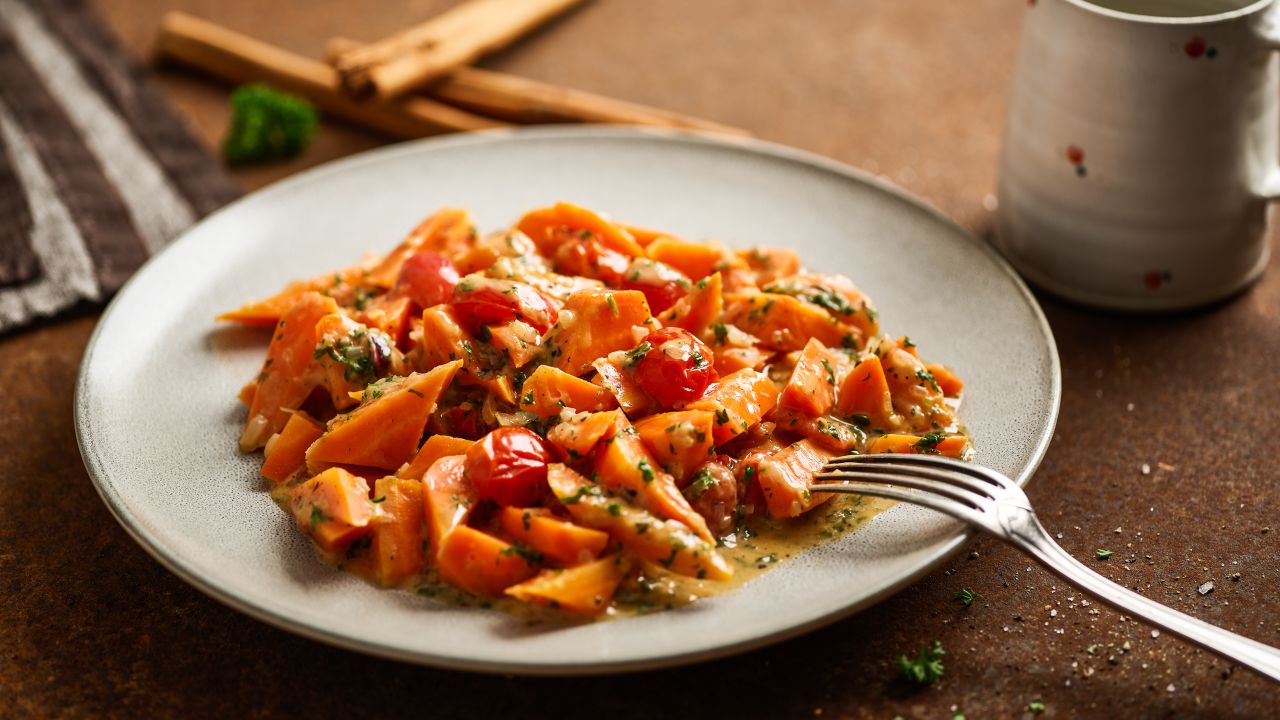 Karotten-Tomatengemüse mit Ingwer –vegan